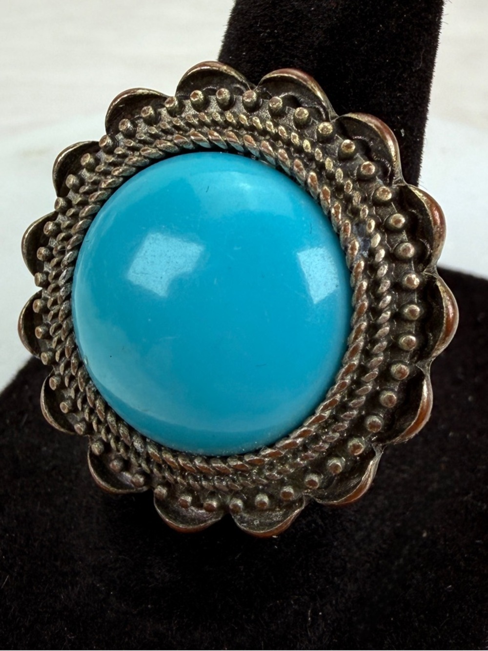 Bohemian chic, southwestern style statement ring